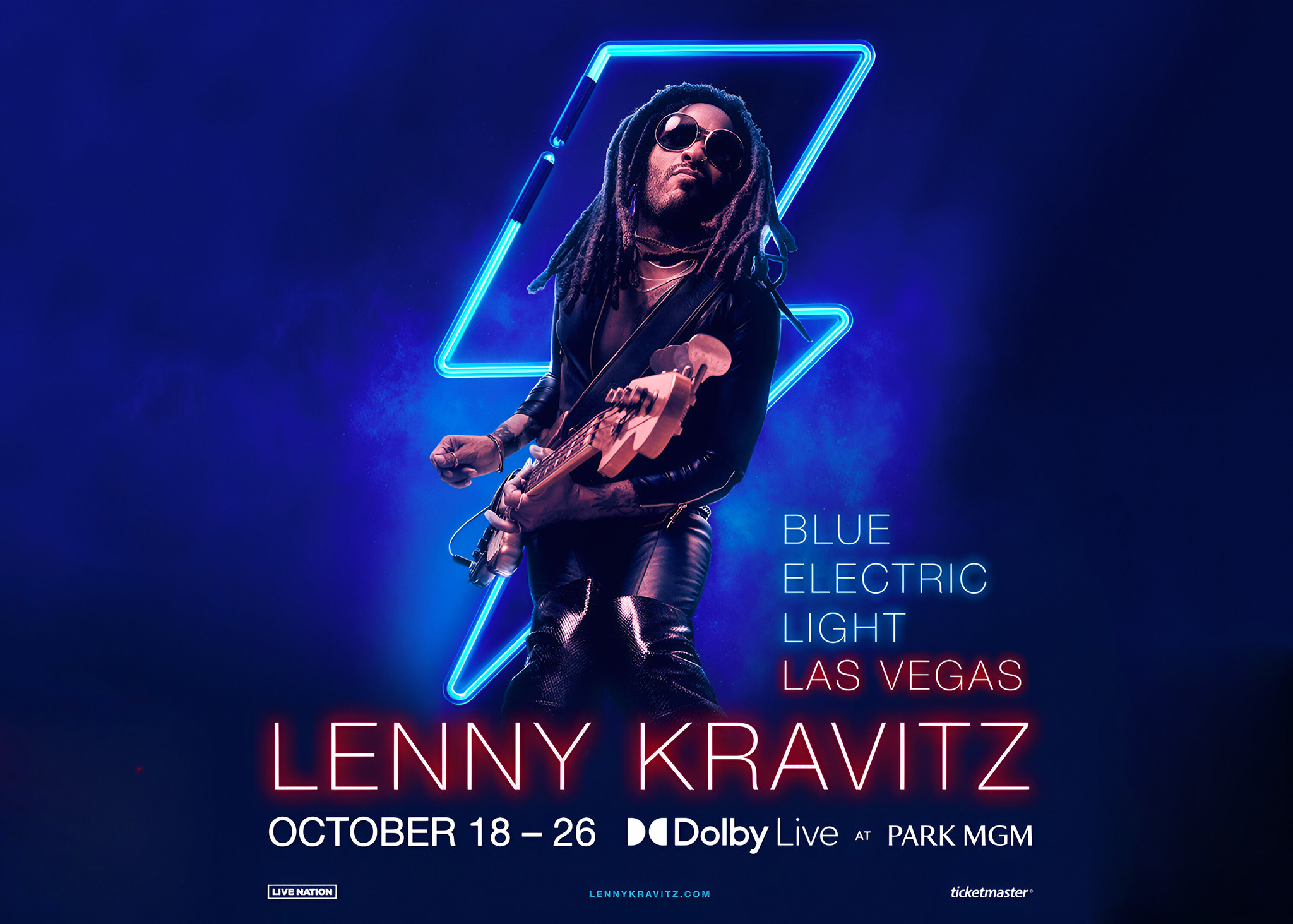 Lenny Kravitz ilumina Las Vegas con "Blue Electric Light"